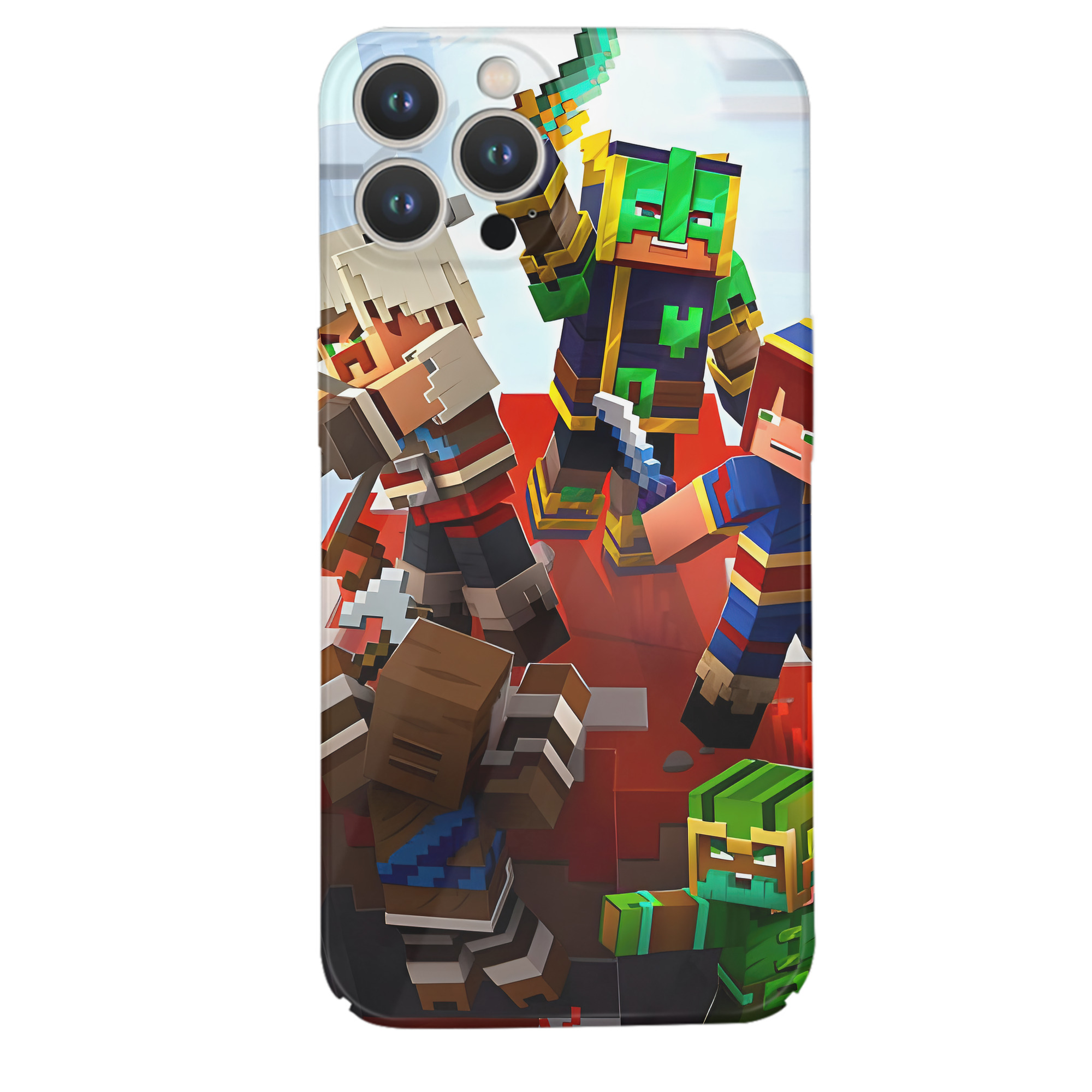 （画像用） マインクラフト ブロックの世界 Minecraft MC Block world 【iPhone 14シリーズ対応】ハードケース